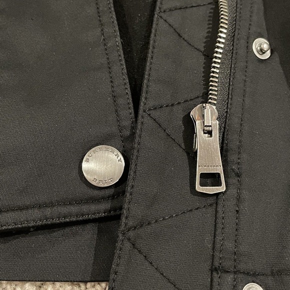 Burberry Brit Hooded Black Trench Coat Rain Jacket Size 8 Women's - Picture 5 of 10